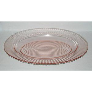 Macbeth Evans Glass Co. PETALWARE Pink Oval Serving Platter